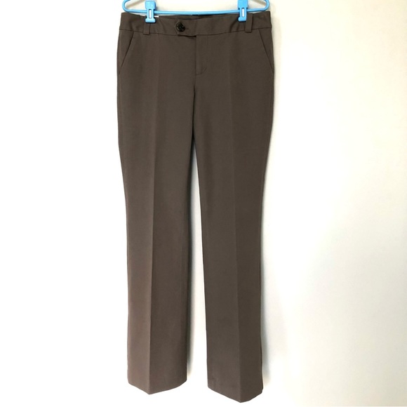 Eddie Bauer Shaw Trousers Slacks Pants in Driftwood Brown - Size 10 Long - NWT - Picture 1 of 9